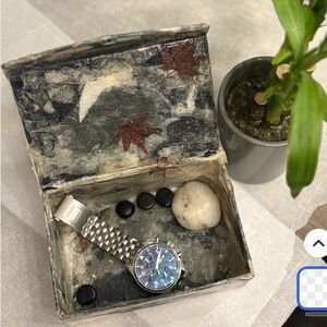 Silver and Blue Men's Watch